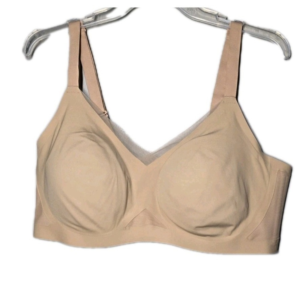 Honeylove Bra 1X T-Shirt Bra Crossover Wireless Nude‎ Or Sand